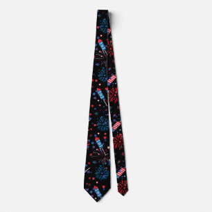 Modern 4th July Pattern 03 Tie