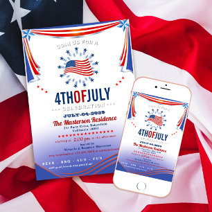 Modern 4th of July Party Invitation