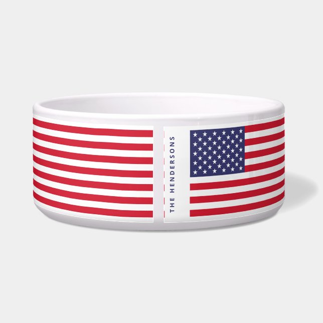 Modern 4th of July US American Flag Pet Dog Cat (Back)