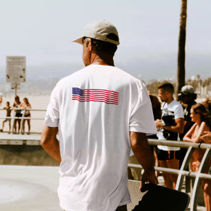 Modern 4th of July US Flag State Name Summer T-Shirt
