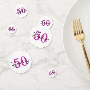 Modern 50 and Fabulous 50th Birthday Party Confetti