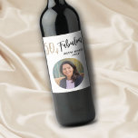Modern 50 and Fabulous Photo 50th Birthday Wine Label<br><div class="desc">Modern 50 and Fabulous Photo 50th Birthday Party Wine Label. Modern and simple design with trendy script 50 & Fabulous. Custom photo birthday labels for her. Customise with the name and age and add your photo into the template.</div>