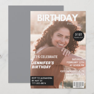 Modern 51st birthday invitations Stylish Magazine
