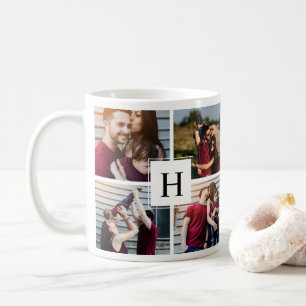 Modern 5-Photo Collage Coffee Mug