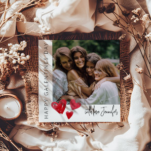 Modern 5 Photo Collage   Galentines Day Holiday Card