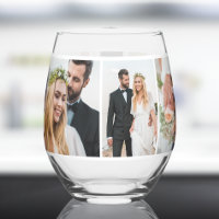 Modern 5 Photo Collage Wedding Keepsake