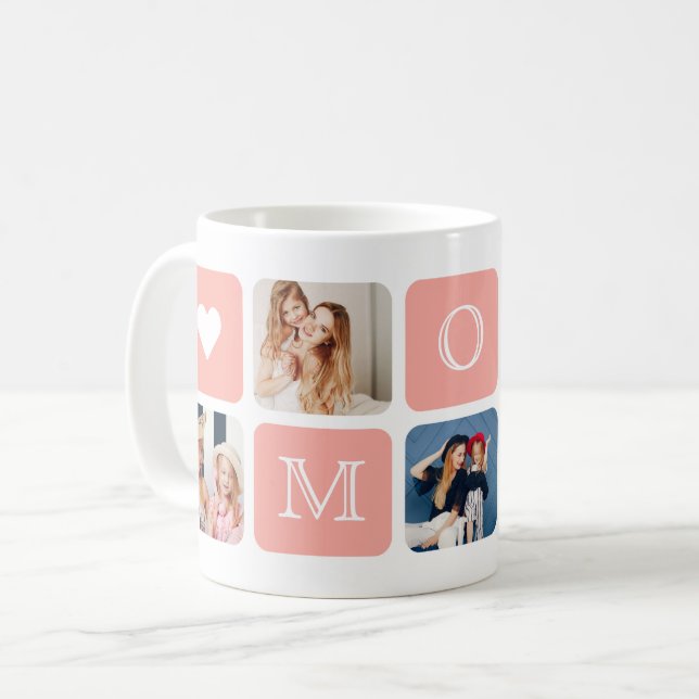 Modern 5-Photo "Mum" Mug (Front Left)