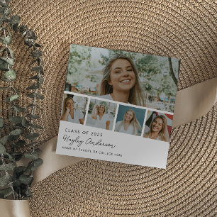 Modern 5 Photo Strip Collage Announcement