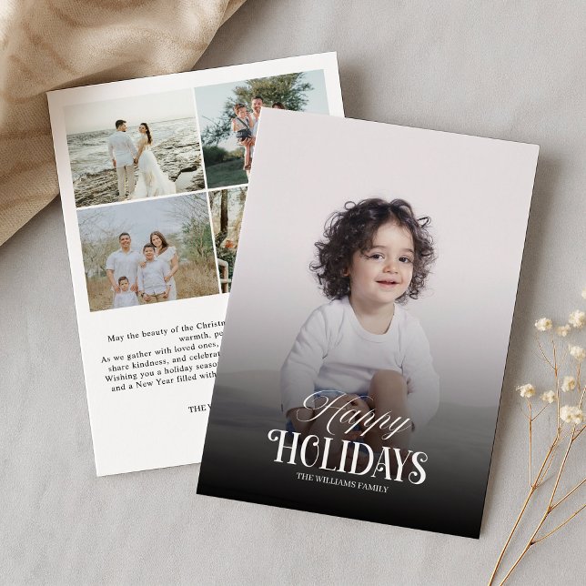 Modern 5 photos Christmas Holiday Card (Creator Uploaded)