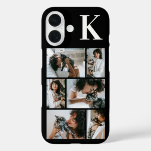 Modern 6 Pet Photo Black iPhone 16 Case