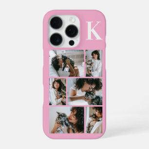 Modern 6 Pet Photo Pink iPhone 16 Pro Case
