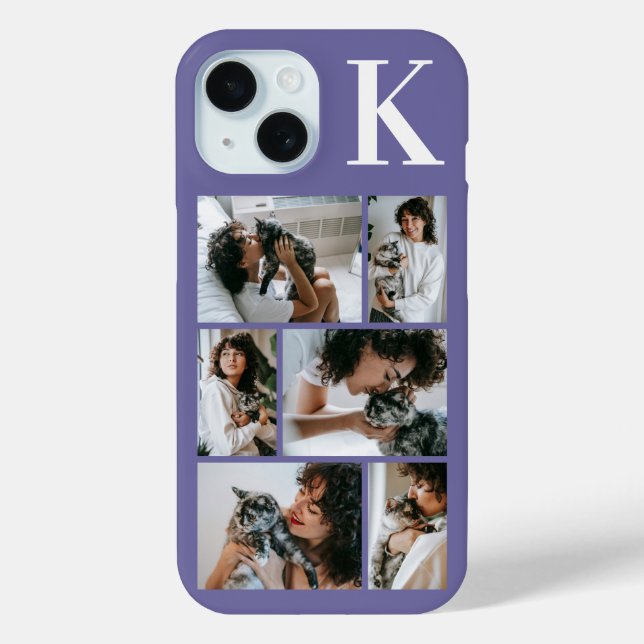 Modern 6 Pet Photo Purple Case-Mate iPhone Case (Back)