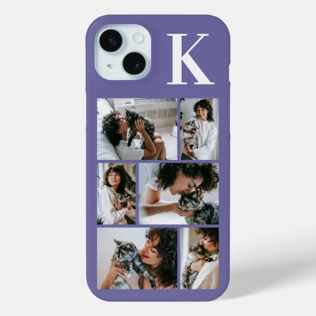Modern 6 Pet Photo Purple Case-Mate iPhone Case (Back)