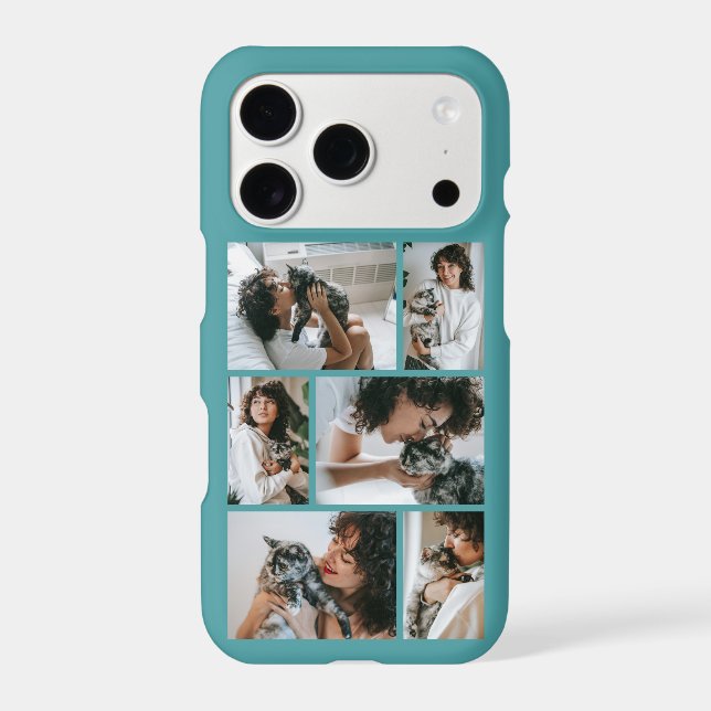 Modern 6 Pet Photo Teal (Back)