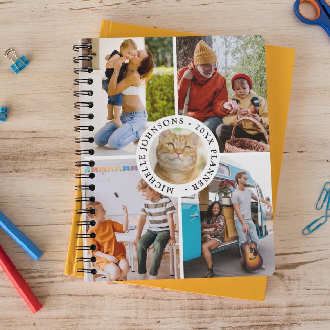 Modern 6 Photo Collage Personalised 2025 Planner (Creator Uploaded)