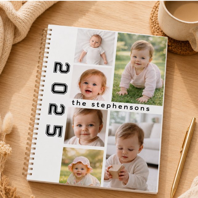 Modern 6 Photo Collage Personalised Planner (Modern 6 Photo Collage Personalized Planner)