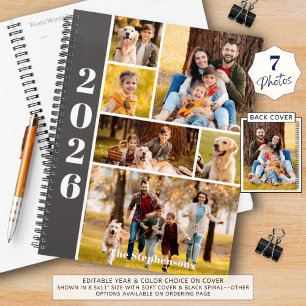 Modern 6 Photo Collage Personalised Planner