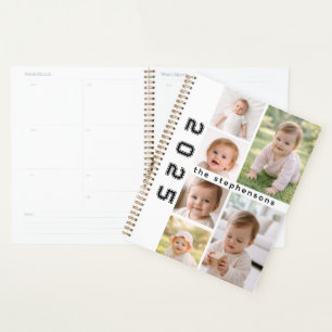 Modern 6 Photo Collage Personalized Planner