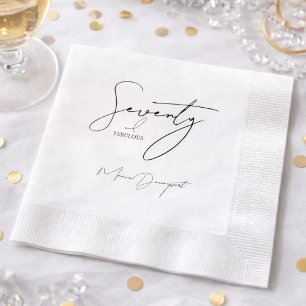 Modern 70 and Fabulous 70th Birthday Party  Napkin