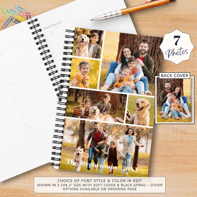 Modern 7 Photo Collage Personalised Planner (Creator Uploaded)