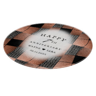 Modern 7th Copper + Wool Anniversary Cutting Board