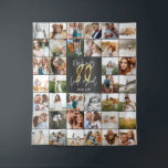 Modern 80th birthday multi photo  tapestry<br><div class="desc">Modern minimal multi photo script 80th birthday fleece blanket gift. Ideal gift available for mums,  dads,  grand,  grandad of any family member. Stunning elegant script text. Black,  white and gold design.</div>
