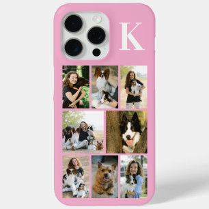 Modern 8 Pet Photo Pink iPhone 15 Pro Max Case