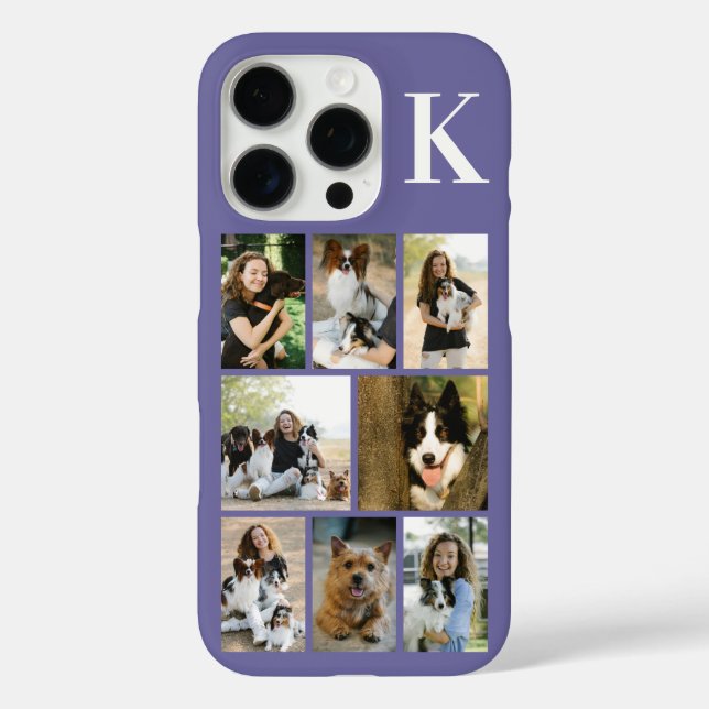 Modern 8 Pet Photo Purple Case-Mate iPhone Case (Back)
