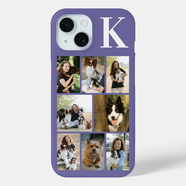 Modern 8 Pet Photo Purple Case-Mate iPhone Case (Back)