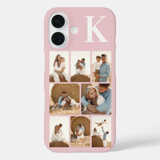 Modern 8 Photo Blush Pink Case-Mate iPhone Case (Back)