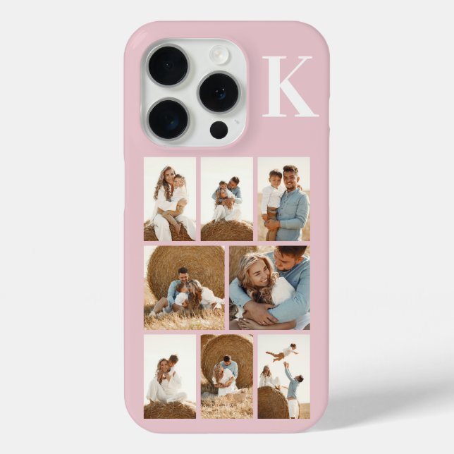 Modern 8 Photo Blush Pink Case-Mate iPhone Case (Back)