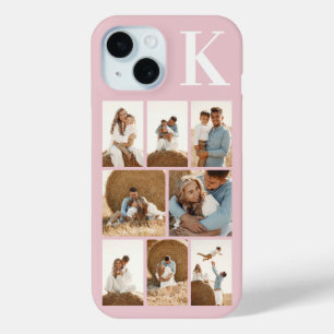 Modern 8 Photo Blush Pink iPhone 15 Case