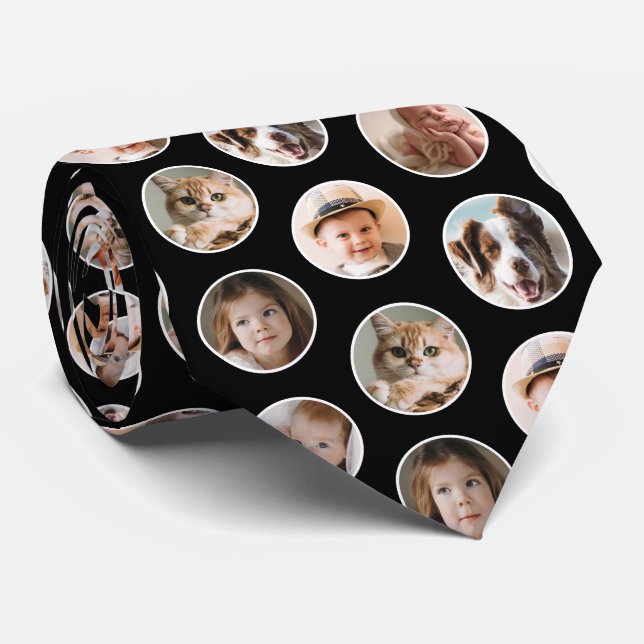 Modern 8-Photo Collage Tie (Rolled)