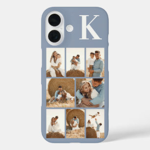 Modern 8 Photo Dusty Blue iPhone 16 Case
