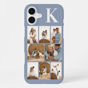 Modern 8 Photo Dusty Blue iPhone 16 Plus Case