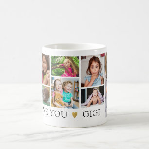 Modern 9 Photo Collage We Love You Gigi Keepsake Coffee Mug