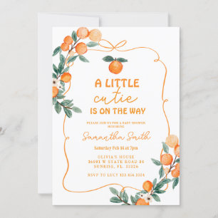 Modern A little cutie baby shower invitation