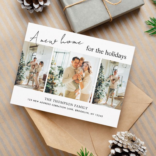 Modern A New Home for the Holidays Photo Moving Holiday Card (Creator Uploaded)