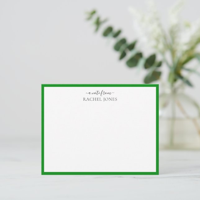Modern 'A Note From' Correspondence Note Card   (Standing Front)