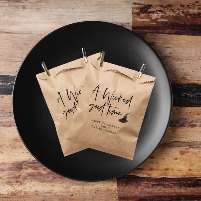 Modern A Wicked Good Time Quote | Happy Halloween  Favour Bag (Creator Uploaded)