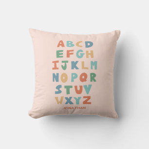 Modern ABC Alphabet Personalised cute kids decor Cushion