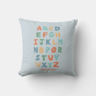 Modern ABC Alphabet Personalized cute kids decor Cushion
