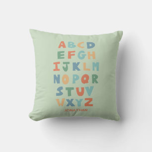 Modern ABC Alphabet Personalized cute kids decor Cushion