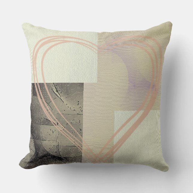 Modern Abrstract Black White And Grey  Cushion (Front)