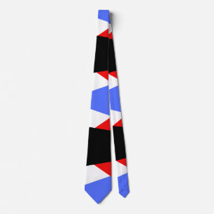 Modern Absract Painting blue Red black aesthetic Tie