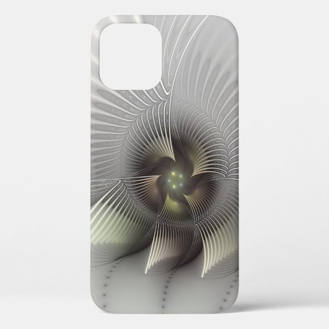 Modern Abstract 3D Shape Fractal Art Case-Mate iPhone Case (Back)