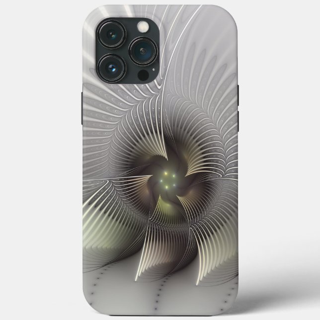Modern Abstract 3D Shape Fractal Art Case-Mate iPhone Case (Back)