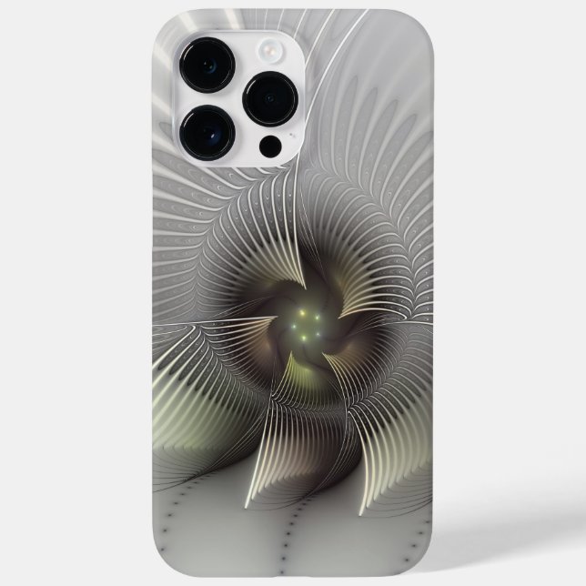 Modern Abstract 3D Shape Fractal Art Case-Mate iPhone Case (Back)