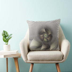 Modern Abstract 3D Shape Fractal Art Cushion