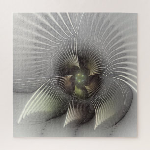 Modern Abstract 3D Shape Fractal Art Jigsaw Puzzle